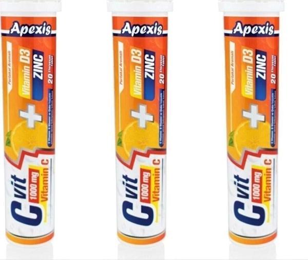 Apexis C Vitamini 1000 Mg+d3+zınc 3x20 Tablet - Image 1