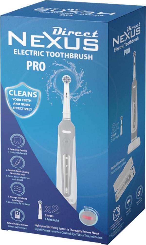 Direct NEXUS Şarj Edilebilir Elektrikli Diş Fırçası (2 Başlık Dahil Oral-b Uyumlu ) - Image 1