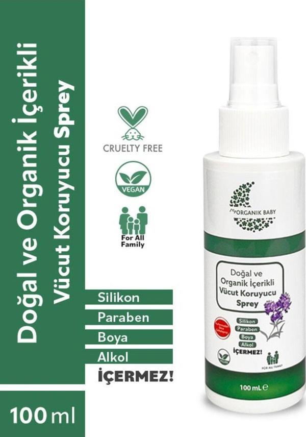 Organik Baby Organik Ve Doğal Içerikli Vücut Koruyucu Yenidoğan Bebek Çocuk Ve Yetişkin Vegan Sprey 100 ml - Image 1