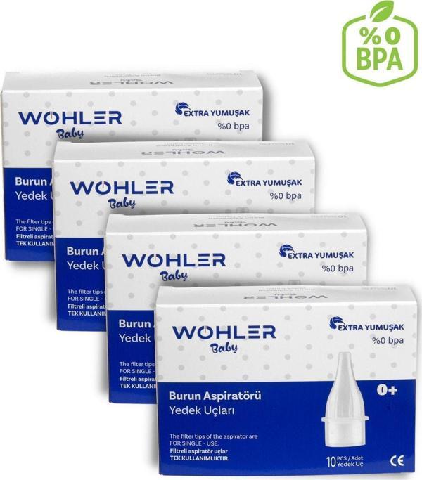 Wohler Nazal Burun Aspiratörü Yedek Uç 10 'lu Tek Tek Poşetli X 4 = 40 Ad. (otri Bebe Uyumlu) - Image 1