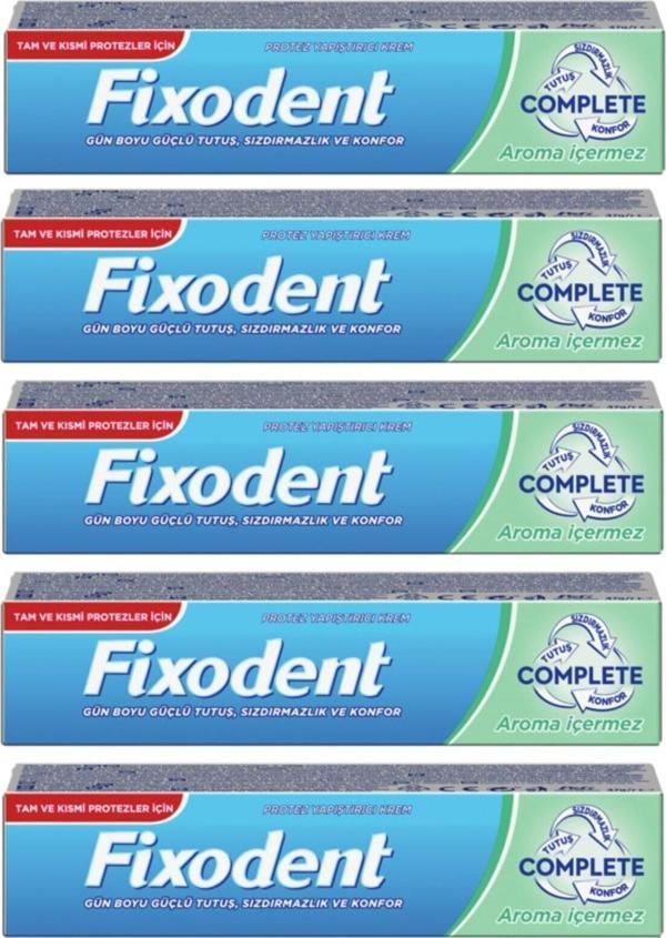 Fixodent Complete Diş Protez Yapıştırıcı Aromasız 47G X5 Adet - Image 1