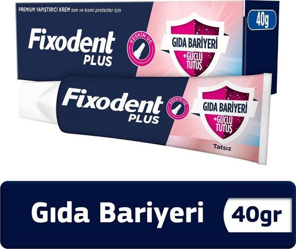 Fixodent Plus Gıda Bariyeri Protez Diş Yapıştırıcı 40 Gr - Image 1