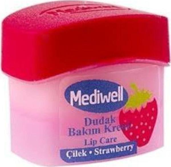 Mediwell Çilek Aromalı Dudak Bakım Kremi 5 Ml - Image 1