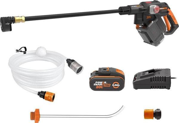 WORX WG633E 20Volt 4.0Ah. Li-ion 56Bar Kömürsüz Basınçlı Yıkama Tabancası + 2 Parça Yıkama Seti - Image 1