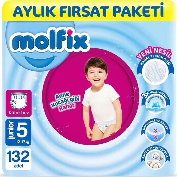 Molfix Külot Bez 5 Beden Junior Aylık Fırsat Paketi 132 Adet - Image 1