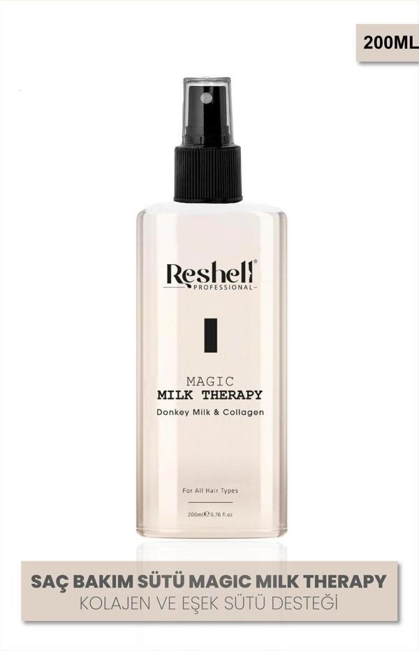 Reshell Saç Bakım Sütü Magic Milk Therapy Kolajen ve Eşek Sütü Desteği 200 ml - Image 1