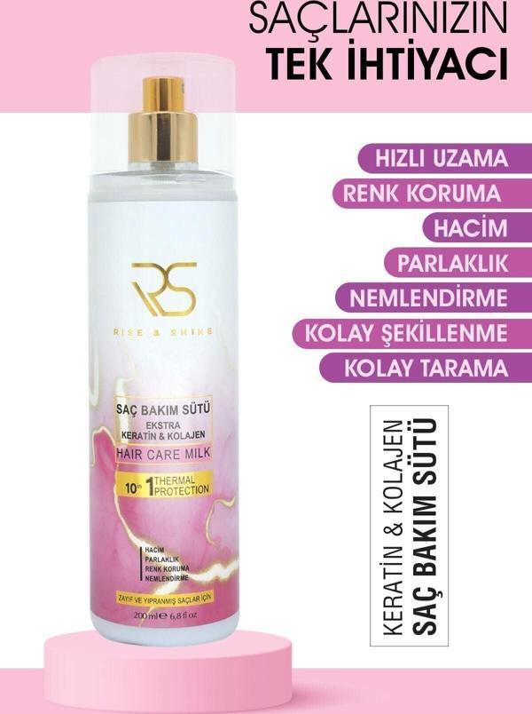 Rise And Shine Keratin Kolajen Saç Bakım Sütü 200 ml - Image 1