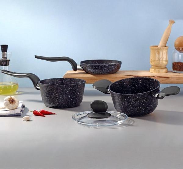Fecra Starry 4 Parça Mini Granit Tencere Seti - Image 1