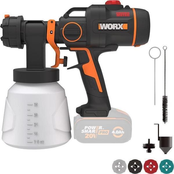 Worx WX020.9 20Volt Kömürsüz Devir Ayarlı Boya Tabancası + 4 Parça Yedek Nozul/Meme (Akü Dahil Değildir) - Image 1