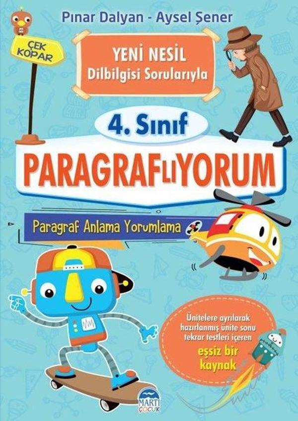 4.Sınıf - Paragraflıyorum Paragraf Anlama ve Yorumlama - Yeni Nesil Dilbilgisi Sorularıyla - Martı Yayınları Yayınevi - Image 1
