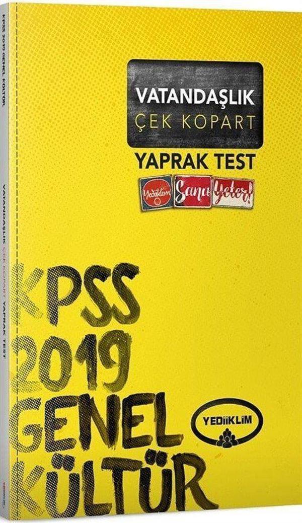 2019 KPSS Genel Yetenek Vatandaşlık Çek Kopart Yaprak Test - Yediiklim Yayınları - Image 1