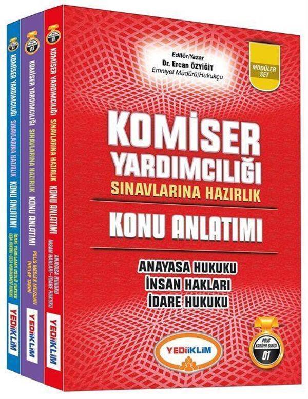 Komiser Yardımcılığı Sınavlarına Hazırlık Konu Anlatımı Modüler Set (Anayasa Hukuku-İnsan Hakları-İdare Hukuku) - Yediiklim Yayınları - Image 1