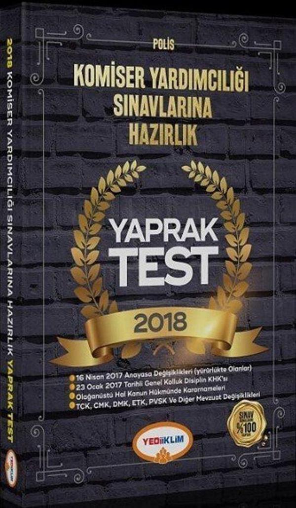 2018 Komiser Yardımcılığı Sınavlarına Hazırlık Yaprak Test - Yediiklim Yayınları - Image 1