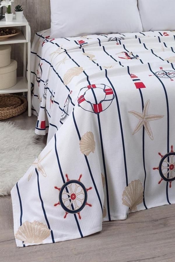  Çarşafı Lastikli Tek Kişilik Pike Yatak Örtüsü 170 x 230 - Image 1