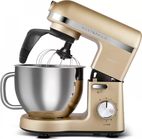 Karaca Mastermaid Chef Pro Çift Kollu 1750 W 5 lt Mineral Gold Stand Mikser - Image 1