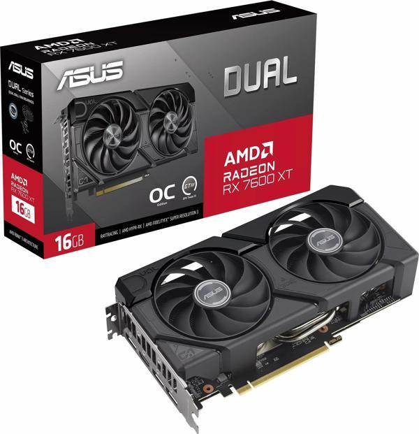 Asus Radeon RX7600XT Dual OC 16GB GDDR6 128Bit HDMI/DP Ekran Kartı - Image 1