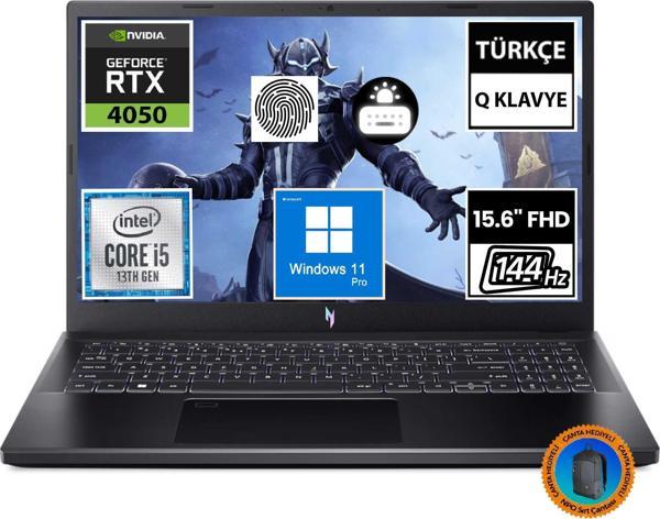 Acer Nitro V 15 ANV15-51-54UY NH.QNBEY.001A22 i5-13420H 32GB 512SSD RTX4050 15.6" FullHD W11P Taşınabilir PC - Image 1