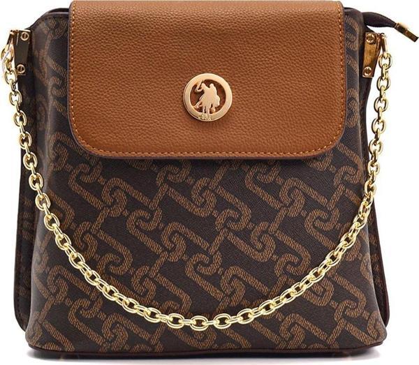 U.S. Polo Assn. Çapraz Askılı Kadın Çanta Kahve-Taba Us23132 - Image 1