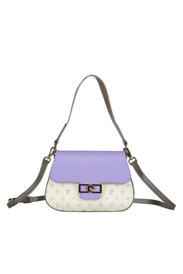 Pierre Cardin Çapraz Askılı Kadın Çantası Beyaz - Lila M23y309 - Image 1