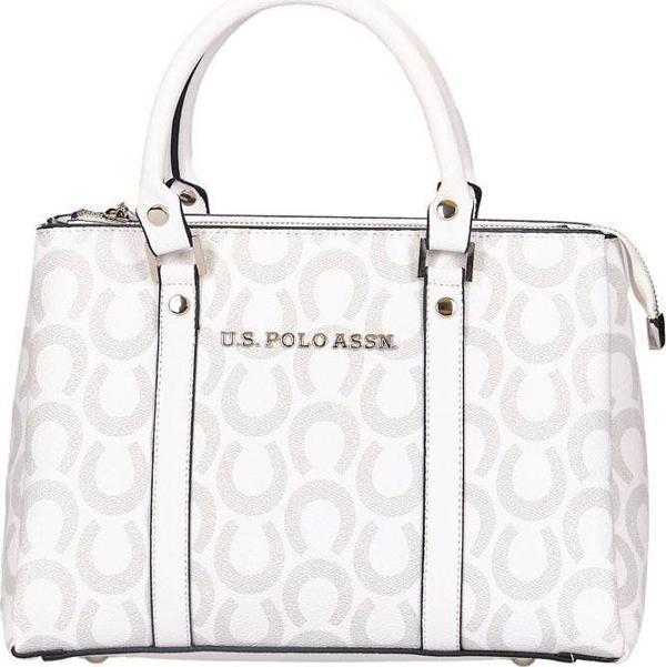 U.S. Polo Assn. Çapraz Askılı Kadın Çanta Beyaz-Gri Us24205 - Image 1