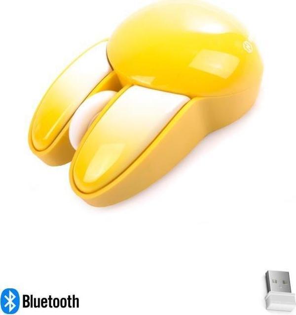 Sevimli Tavşan 3D Sarı Mouse Bluetooth + 2.4G Dual Mode - Image 1