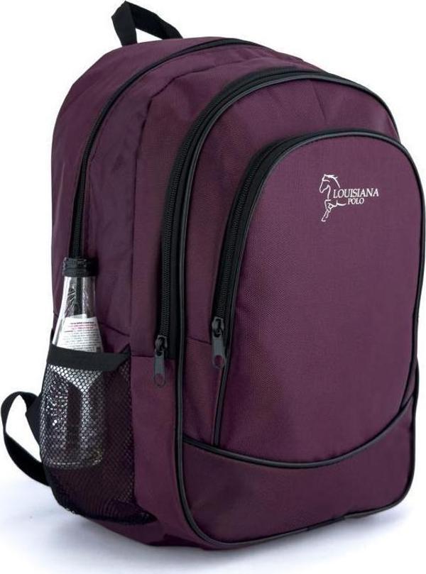 Louisiana Polo 3 Bölmeli Okul Sırt Çantası Bordo 2450 - Image 1