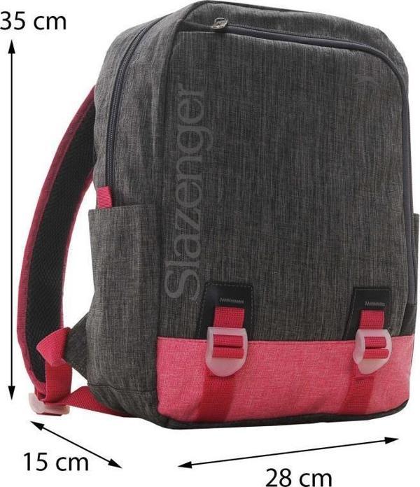Slazenger Lisanslı İlkOkul Çantası Gri-Pembe - Image 1