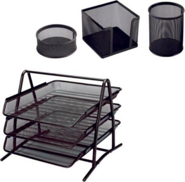 Cassa File 3'lü Evrak Rafı 3'lü File Masa Üstü Set - Image 1