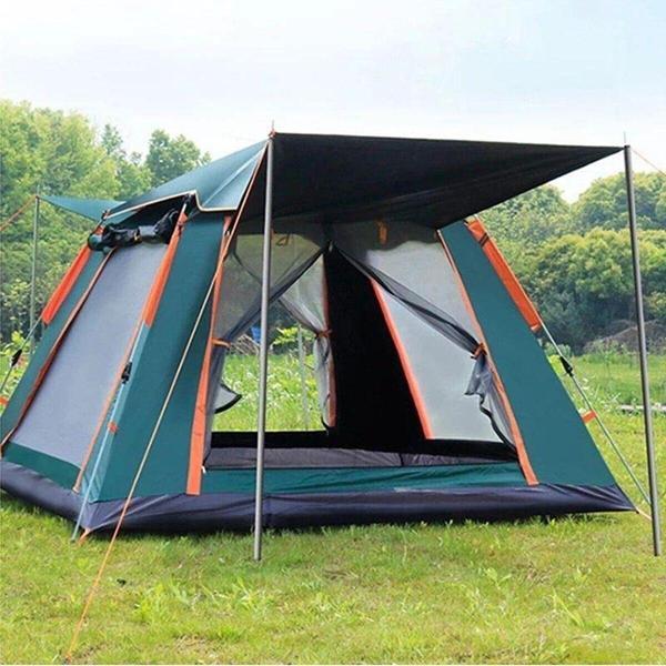 Nurcamp Gölge ve Konfor Bir Arada 4 Kişilik Tenteli Otomatik Çadır  Anında Kurulum ve Genişletilmiş Alan! - Image 1