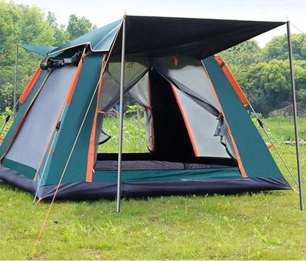Nurcamp Tam Otamatik Tenteli 4 Kişilik Kamp Çadırı Portatif Anti-uv Yağmur Geçirmez Kolay Kurulum - Image 1