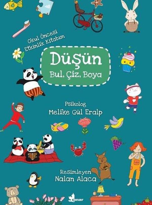 Düşün Bul Çiz Boya-Okul Öncesi Etkinlik Kitabım - Çınar Yayınları - Image 1