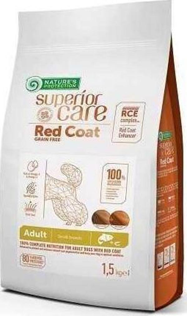 Nature's Protection Superior Care Red Coat Küçük Irk Somonlu Kızıl Yetişkin Köpek Maması 10 KG - Image 1