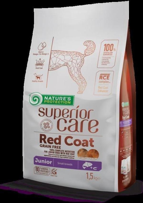 Nature's Protection Superior Care Junior Red Coat Küçük Irk Kızıl Yavru Köpek Köpek Maması 10 kg - Image 1