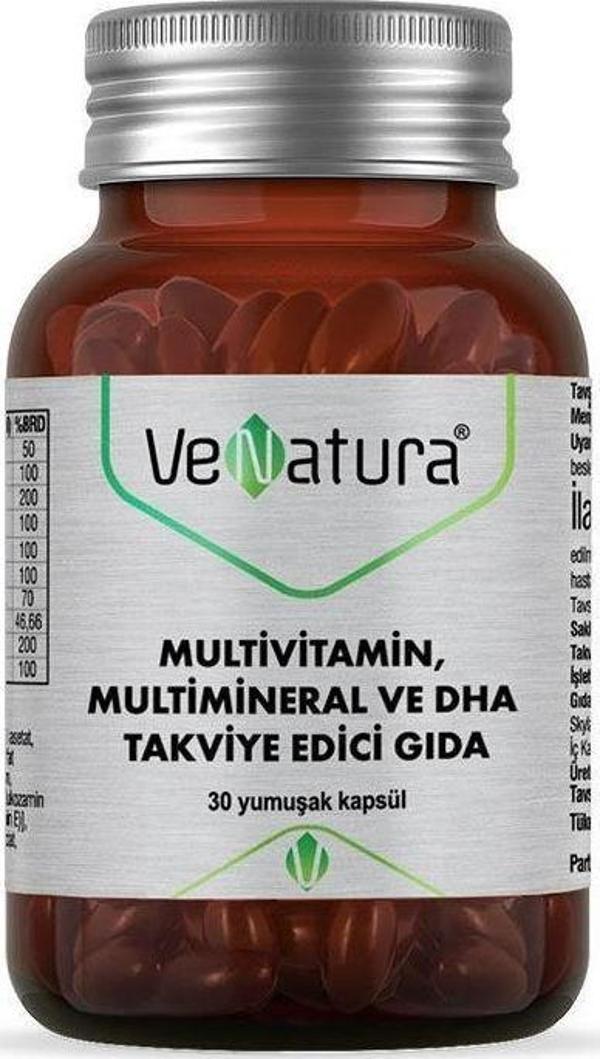VeNatura Multivitamin, Multimineral ve DHA Takviye Edici Gıda 30 Yumuşak Kapsül - Image 1