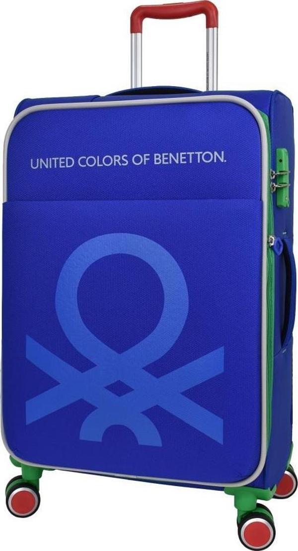 Benetton Orta Boy Kumaş Valiz Saks Mavi Bnt2200 - Image 1