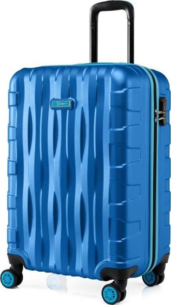 Orta Boy Valiz 4x2 Teker Mavi 1167 - Image 1