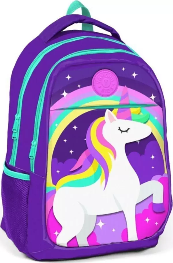 Coral High Yaygan Çanta Kız Çocuk Mor Unicorn Okul Çantası - Image 1