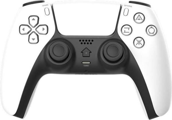 Cosmostech PLAYX PS4 ,PC , Android Tv , Tv Box Mobil Uyumlu Kablosuz Controller Gamepad Oyun Kolu Beyaz-Siyah - Image 1