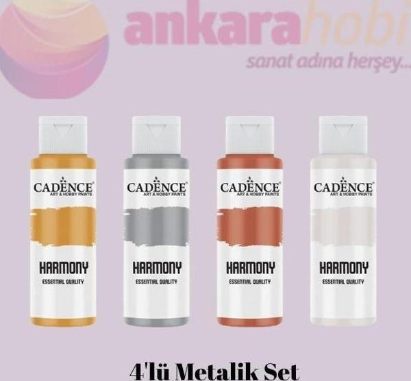 HARMONY AKRİLİK 4'LÜ METALİK SET 59 ML - Image 1