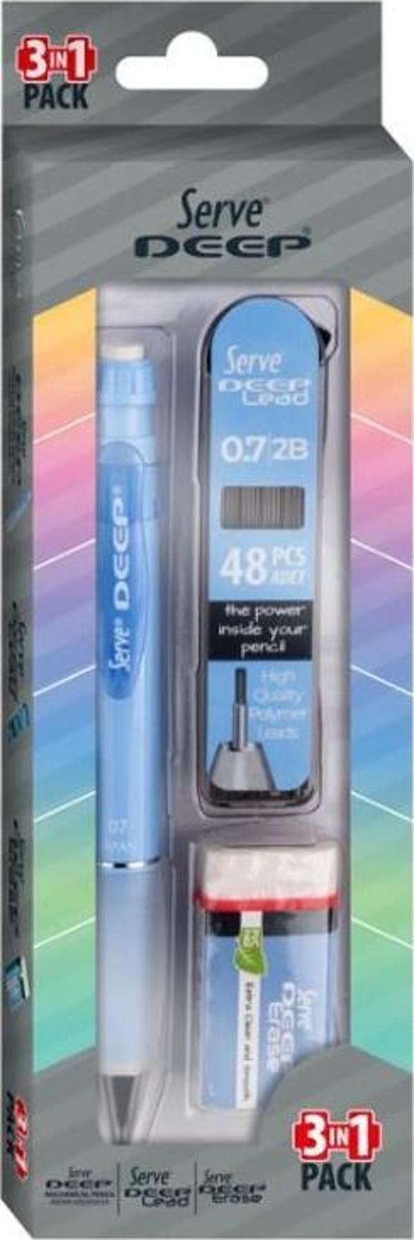 Serve Deep 3lü Okul Seti Mavi - Image 1