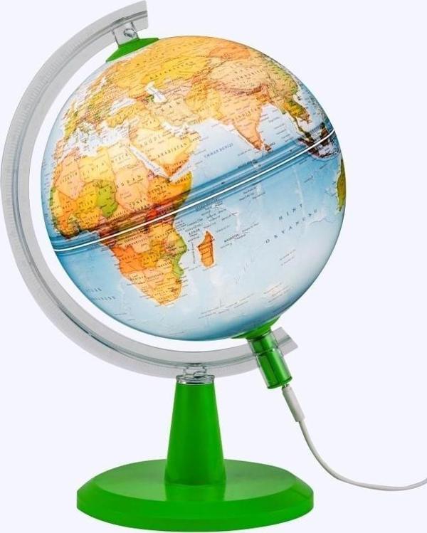 20CM MK FİZİKİ KÜRE (FİZ+SİY) IŞIKLI GRAFİK STANTL - Image 1