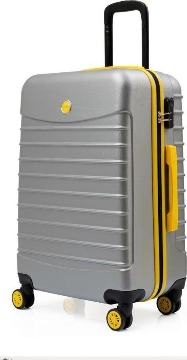 Orta Boy Valiz 4x2 Teker Gri 1168 - Image 1
