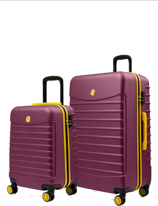 2'li Valiz Seti Büyük Boy - Kabin Boy Mor 1168 - Image 1