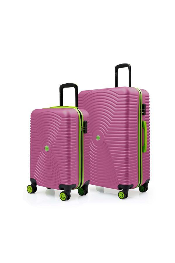 2'li Valiz Seti Büyük Boy - Kabin Boy Pembe 1169 - Image 1