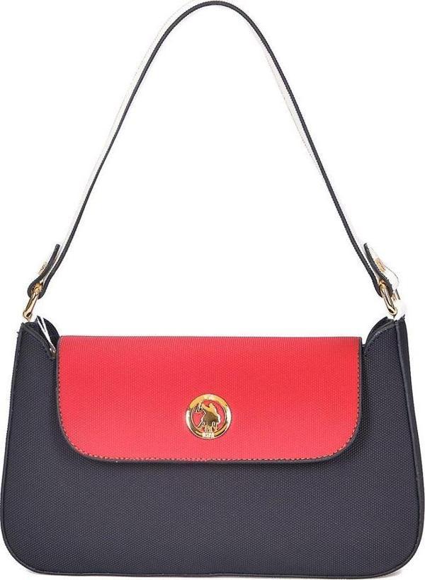 U.S. Polo Assn. Kadın Omuz Çanta Lacivert-Beyaz-Kırmızı Us24283 - Image 1