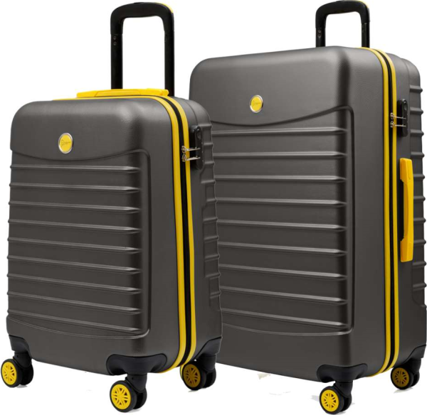 2'li Valiz Seti Orta Boy - Kabin Boy Antrasit 1168 - Image 1