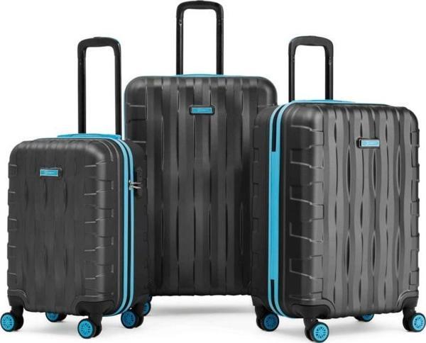 3'lü Valiz Seti Büyük Boy - Orta Boy - Kabin Boy Antrasit 1167 - Image 1