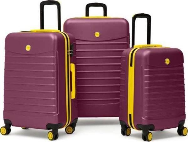 3'lü Valiz Seti Büyük Boy - Orta Boy - Kabin Boy Mor 1168 - Image 1