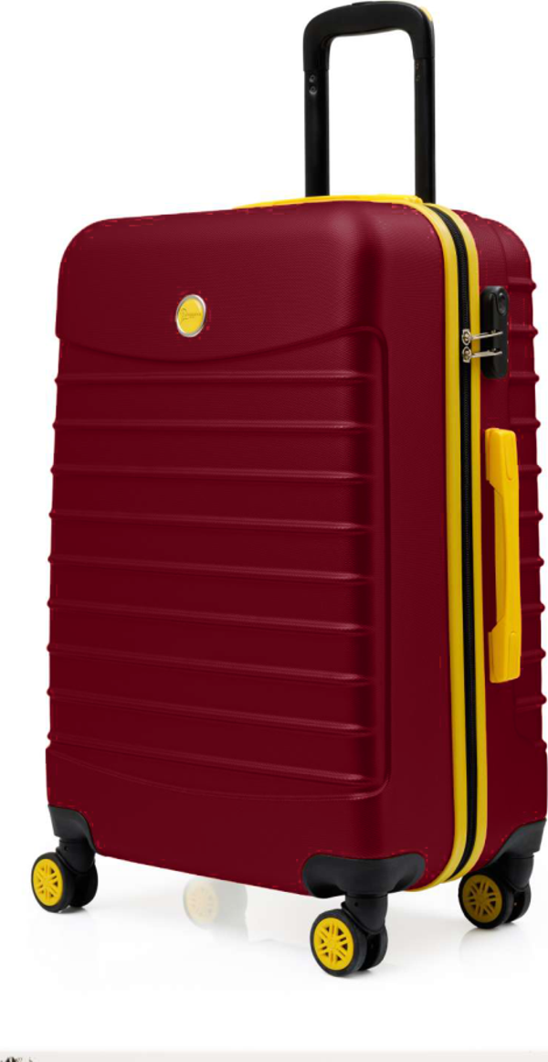 Orta Boy Valiz 4x2 Teker Bordo 1168 - Image 1
