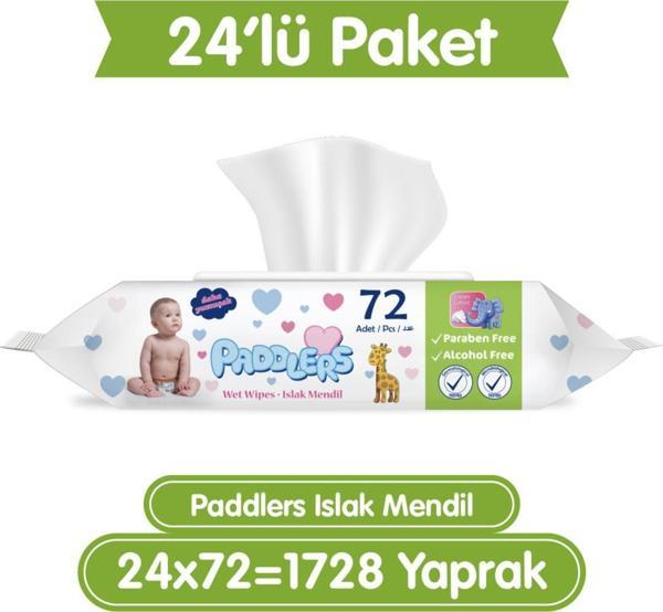 Paddlers Islak Mendil 24x72 li Koli (1728 Yaprak) - Image 1